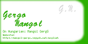 gergo mangol business card